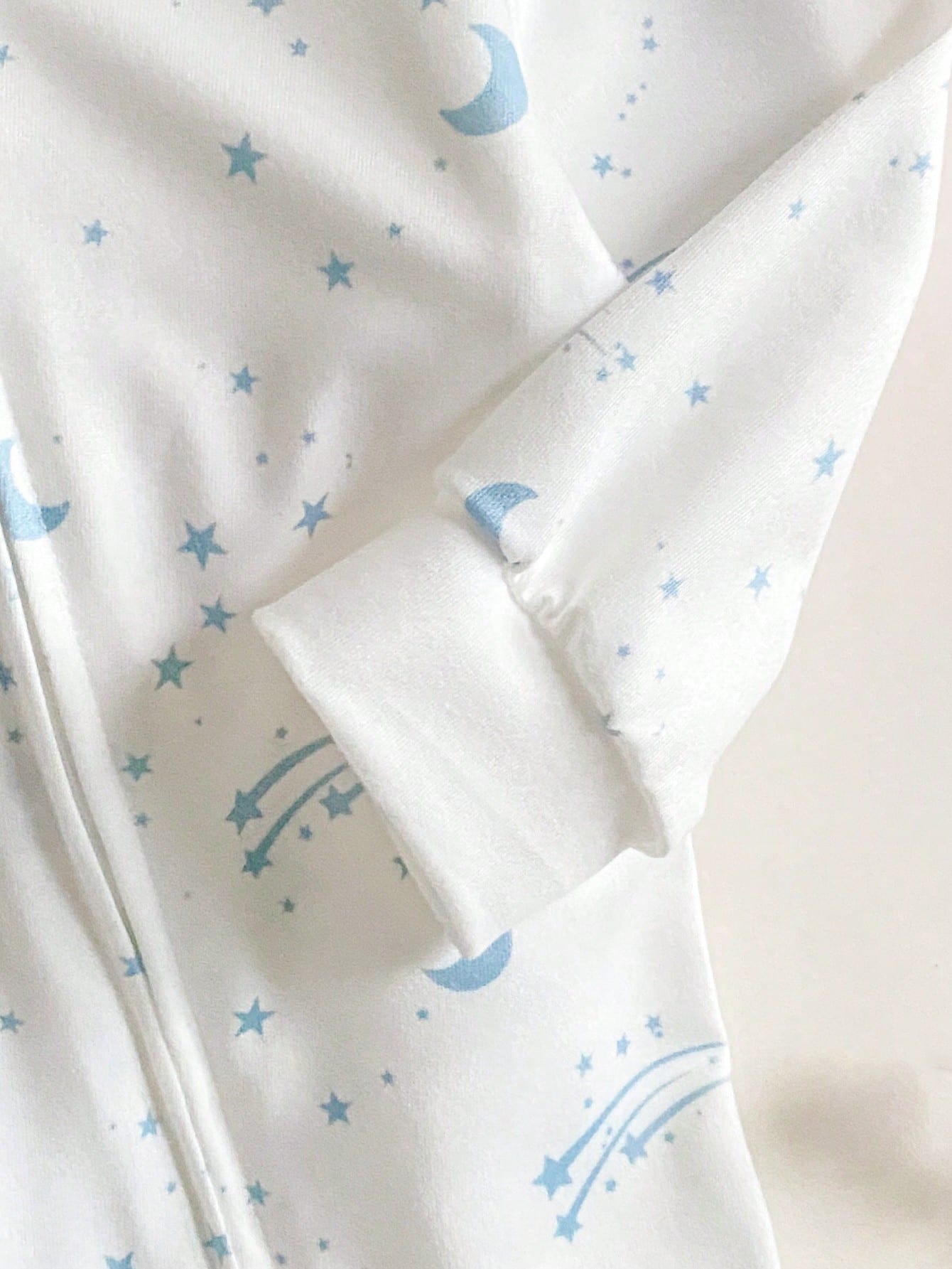 3pcs Baby Boys Celestial Print Peter Pan Collar Sleepsuit Set - Ivo...