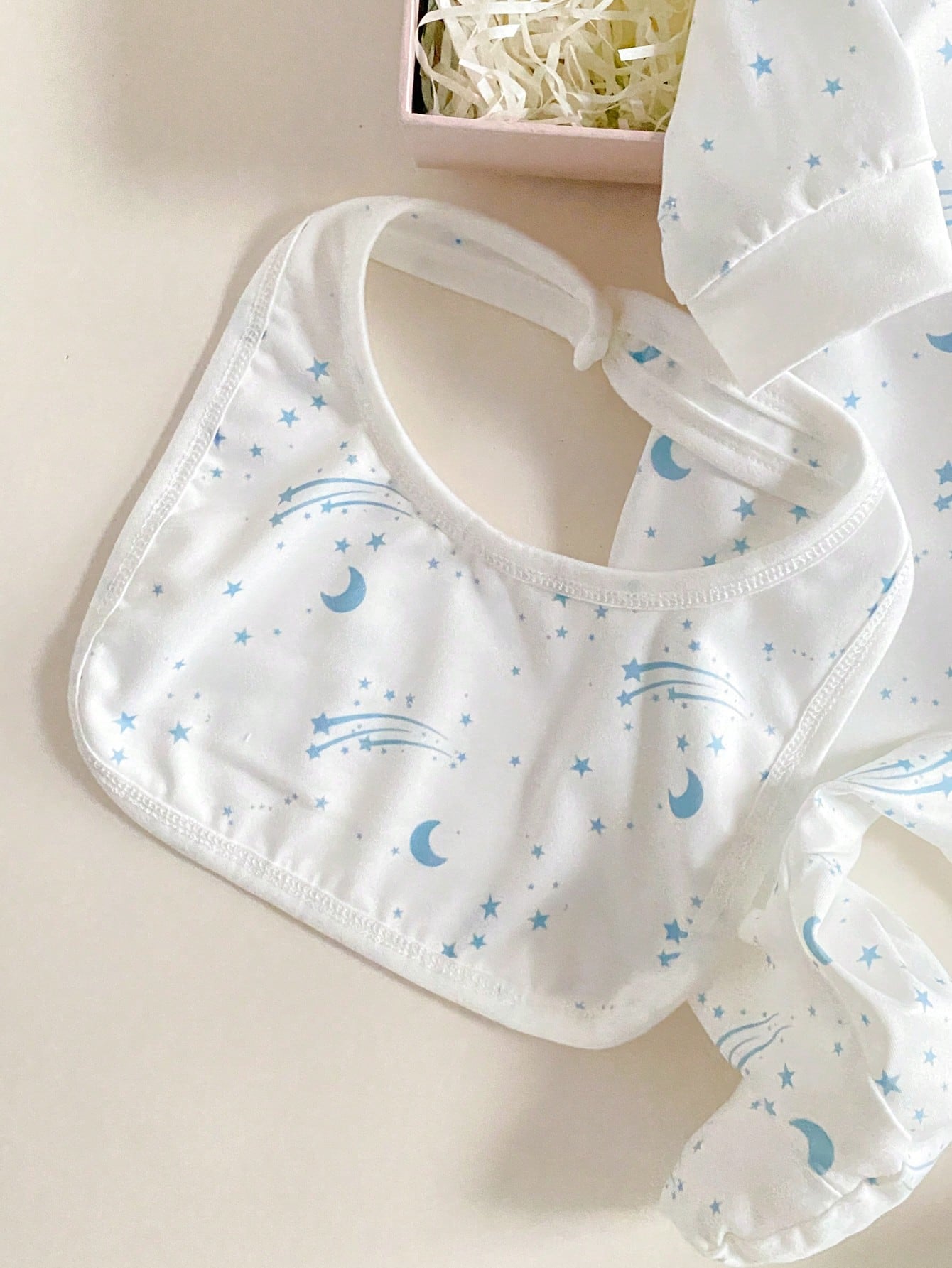 3pcs Baby Boys Celestial Print Peter Pan Collar Sleepsuit Set - Ivo...