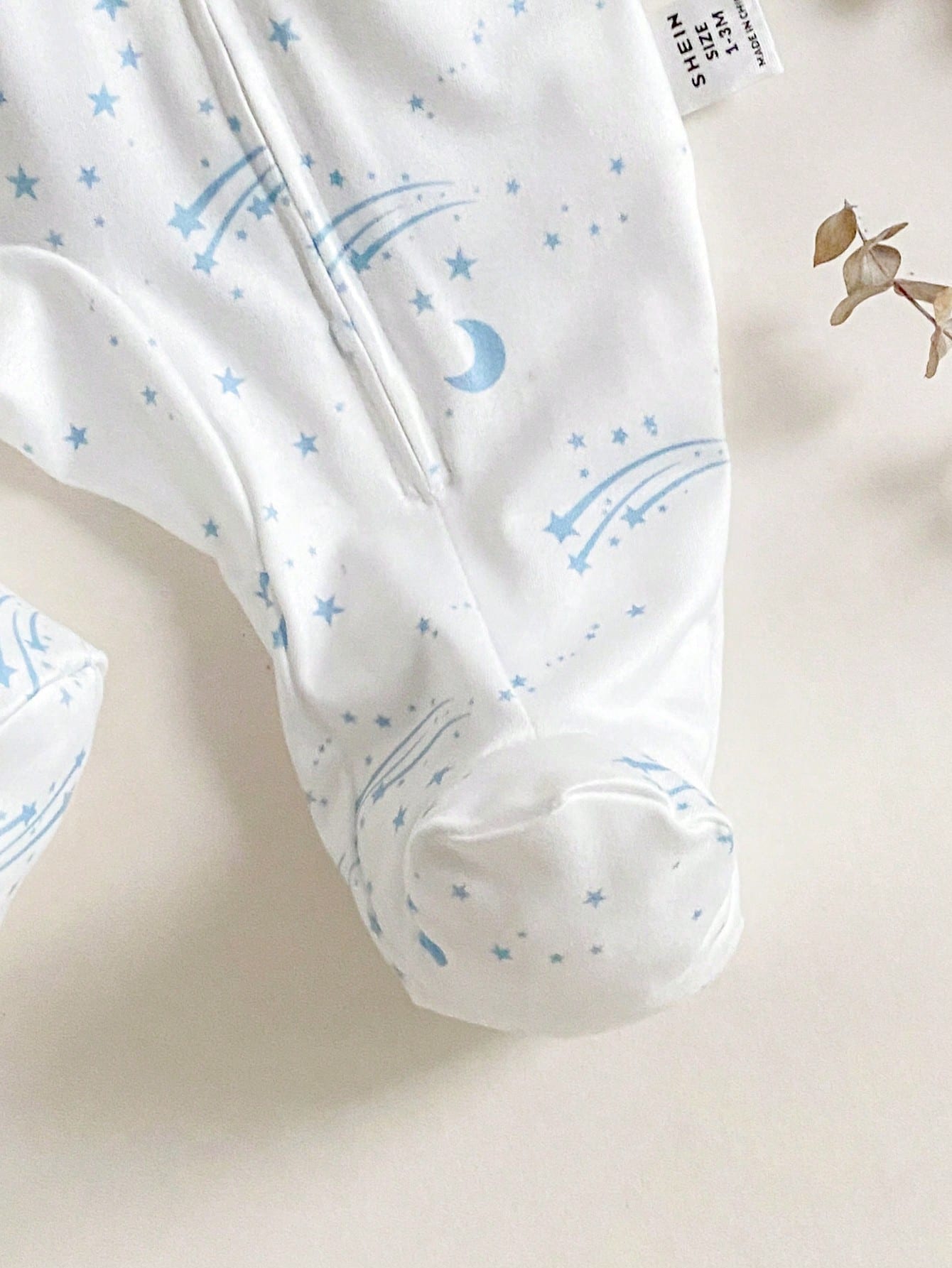 3pcs Baby Boys Celestial Print Peter Pan Collar Sleepsuit Set - Ivo...