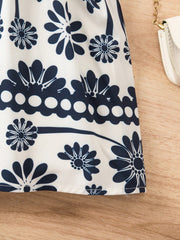 Girls Floral Print Spaghetti Strap Flared Sundress - Ivory | 21 Cen...