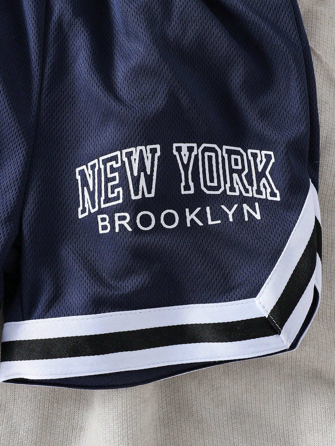 2pcs Boys Varsity Mesh Jersey & Brooklyn Shorts Set - Midnight