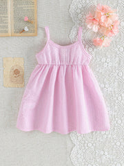 Girls Seersucker Striped Bow-Front Cami Dress - Blush | 21 Century ...