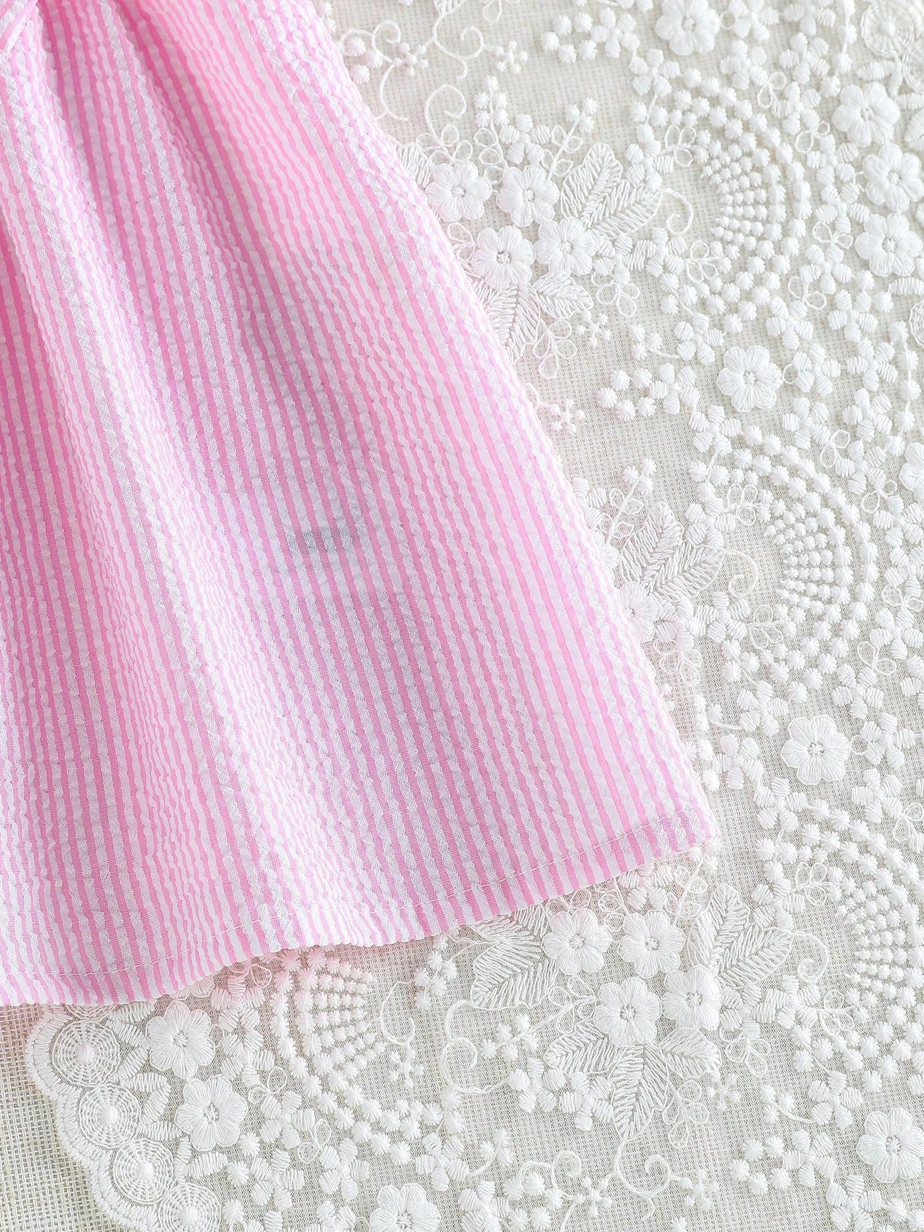 Girls Seersucker Striped Bow-Front Cami Dress - Blush | 21 Century ...