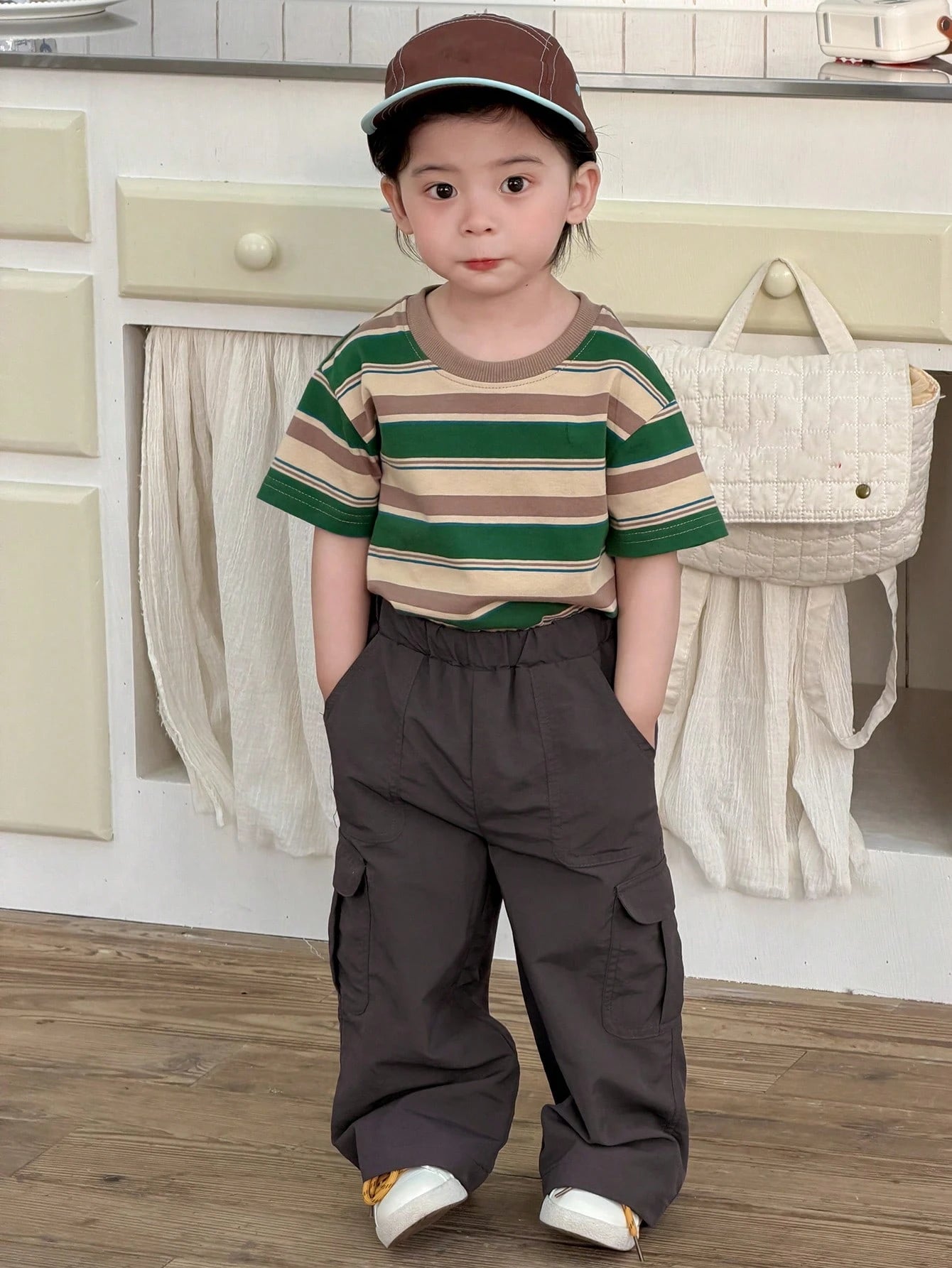 Boys Wide-Leg Cargo Pants - Graphite | 21 Century Kids