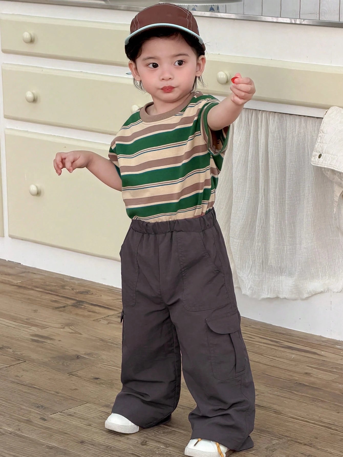 Boys Wide-Leg Cargo Pants - Graphite | 21 Century Kids