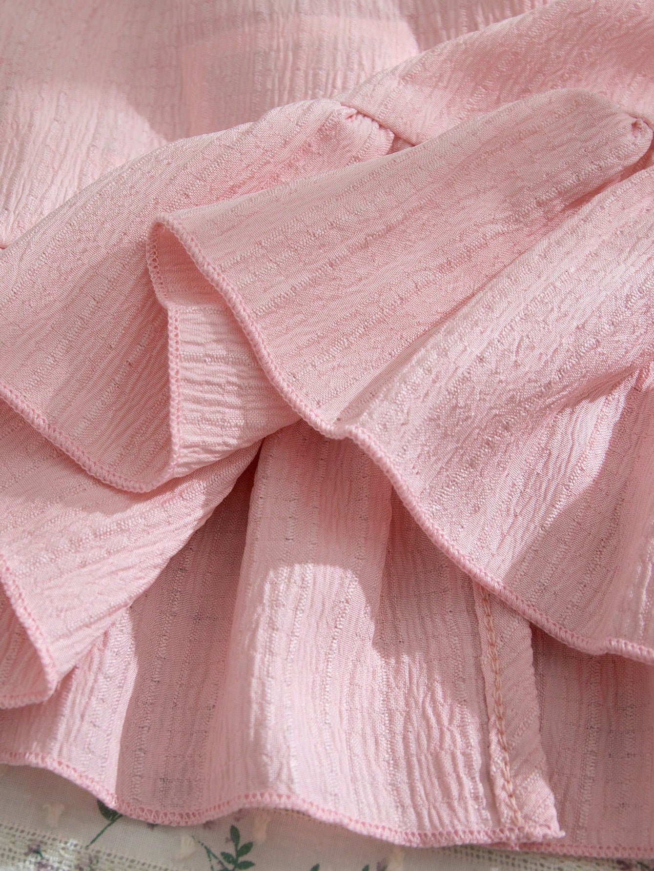 2pcs Girls Bow Detail Peplum Top & Wide-Leg Pants Set - Blush | 21 ...