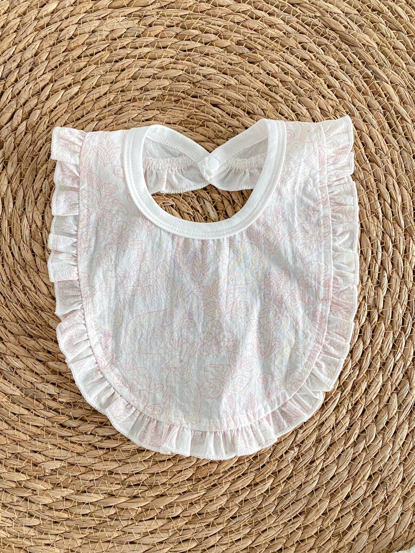 3pcs Baby Girls Floral Ruffle Collar Footed Sleepsuit Set - Ivory |...
