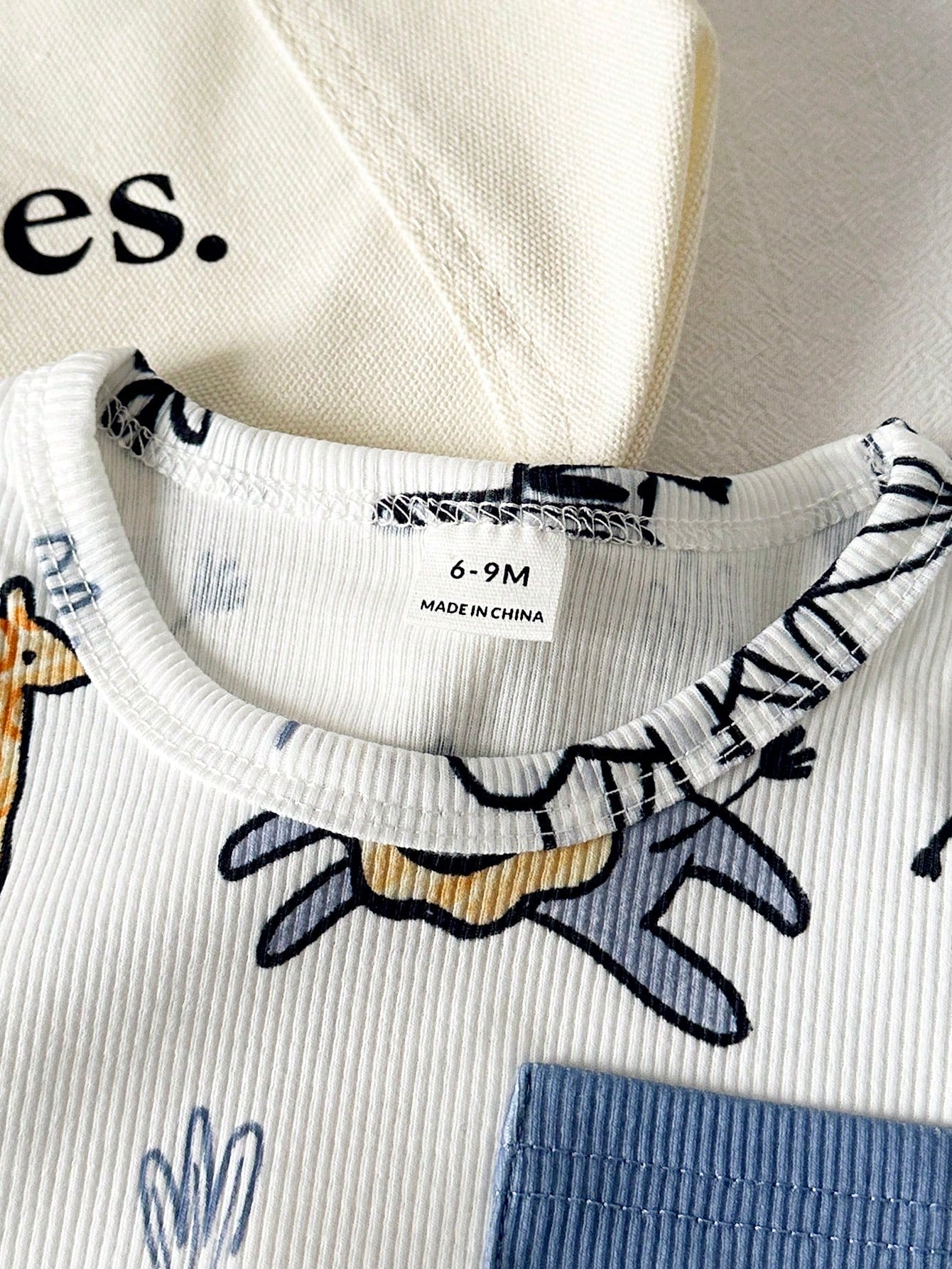 2pcs Baby Boys Safari Animal Print Tank & Shorts Set - Isabelline