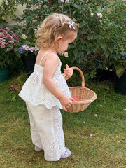 2pcs Girls Broderie Anglaise Camisole & Pants Set - Ivory | 21 Cent...