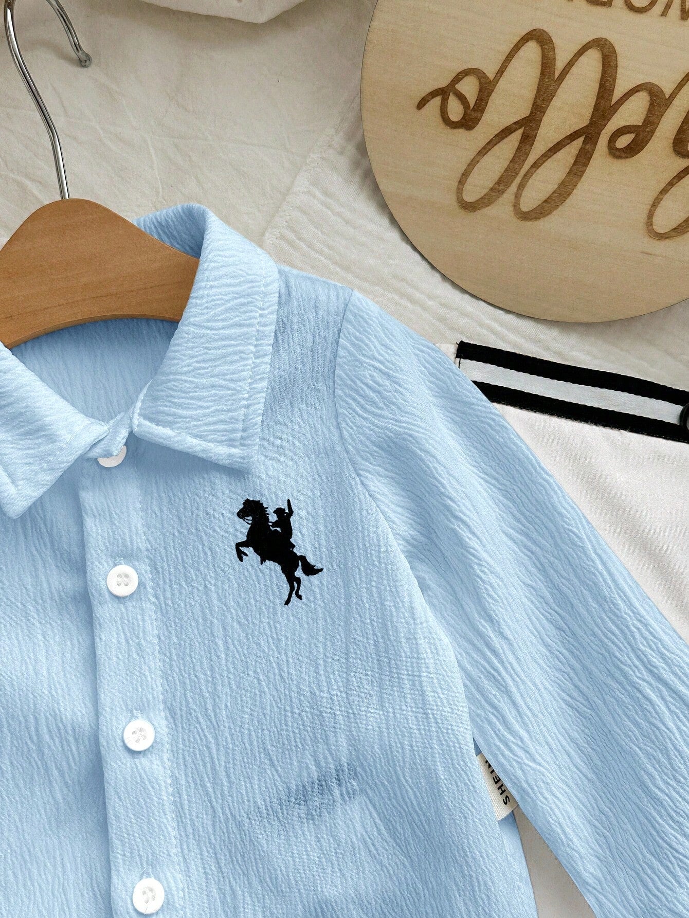 2pcs Baby Boys Polo Shirt & Trousers Set - Powder Blue | 21 Century...