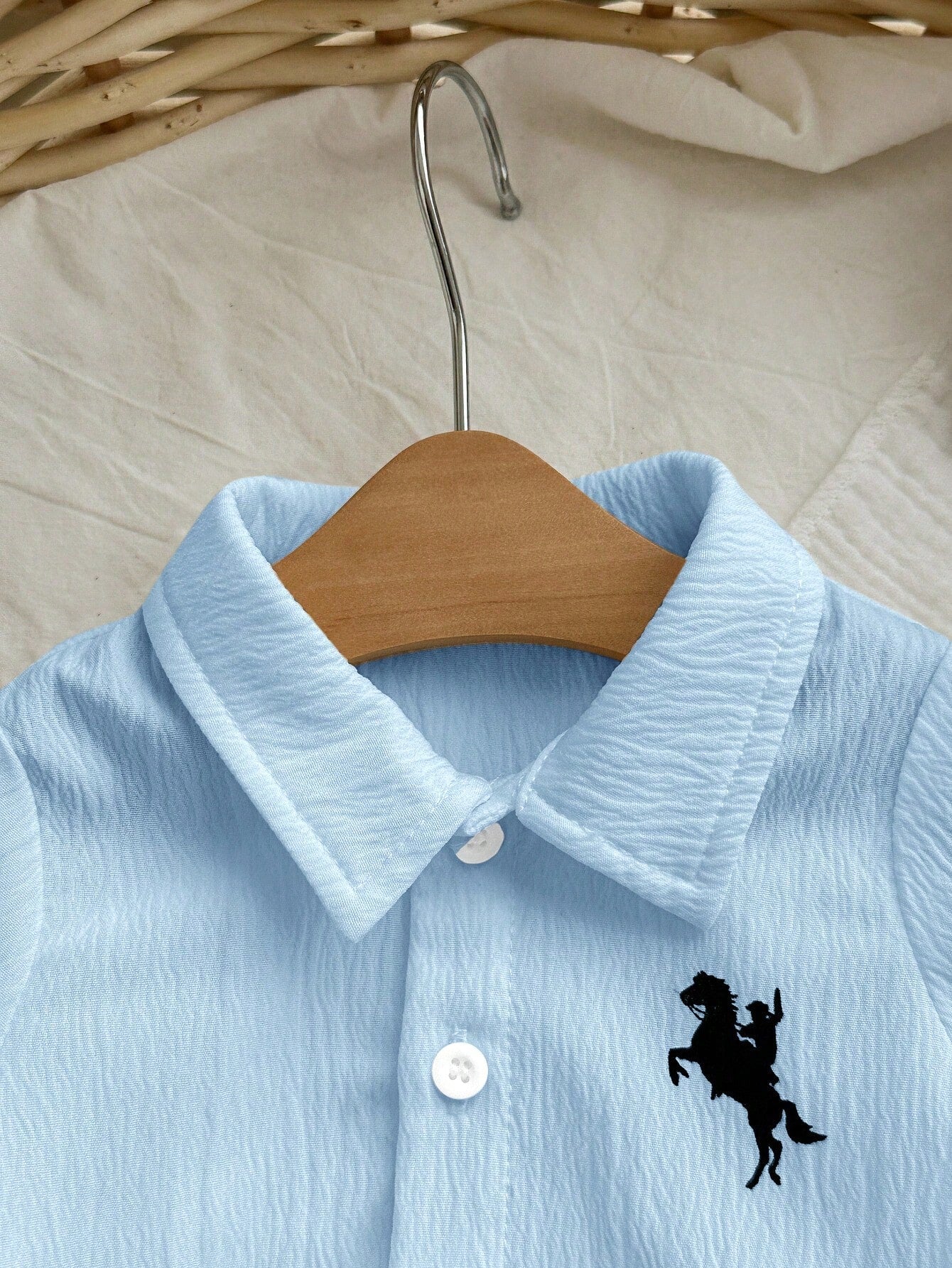 2pcs Baby Boys Polo Shirt & Trousers Set - Powder Blue | 21 Century...