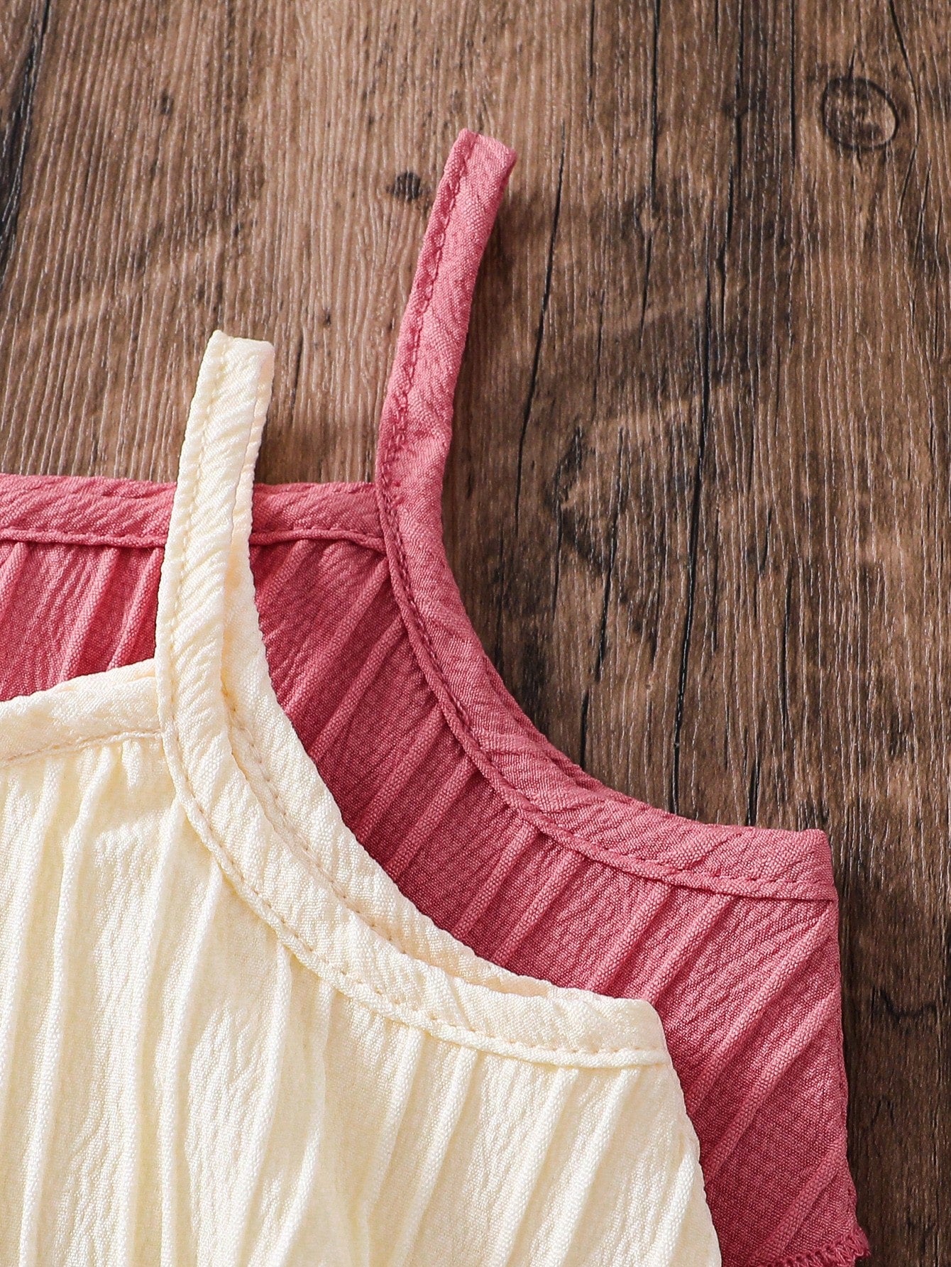 4pcs Girls Ruffle Camisole Top & Shorts Set - Dusty Rose | 21 Centu...