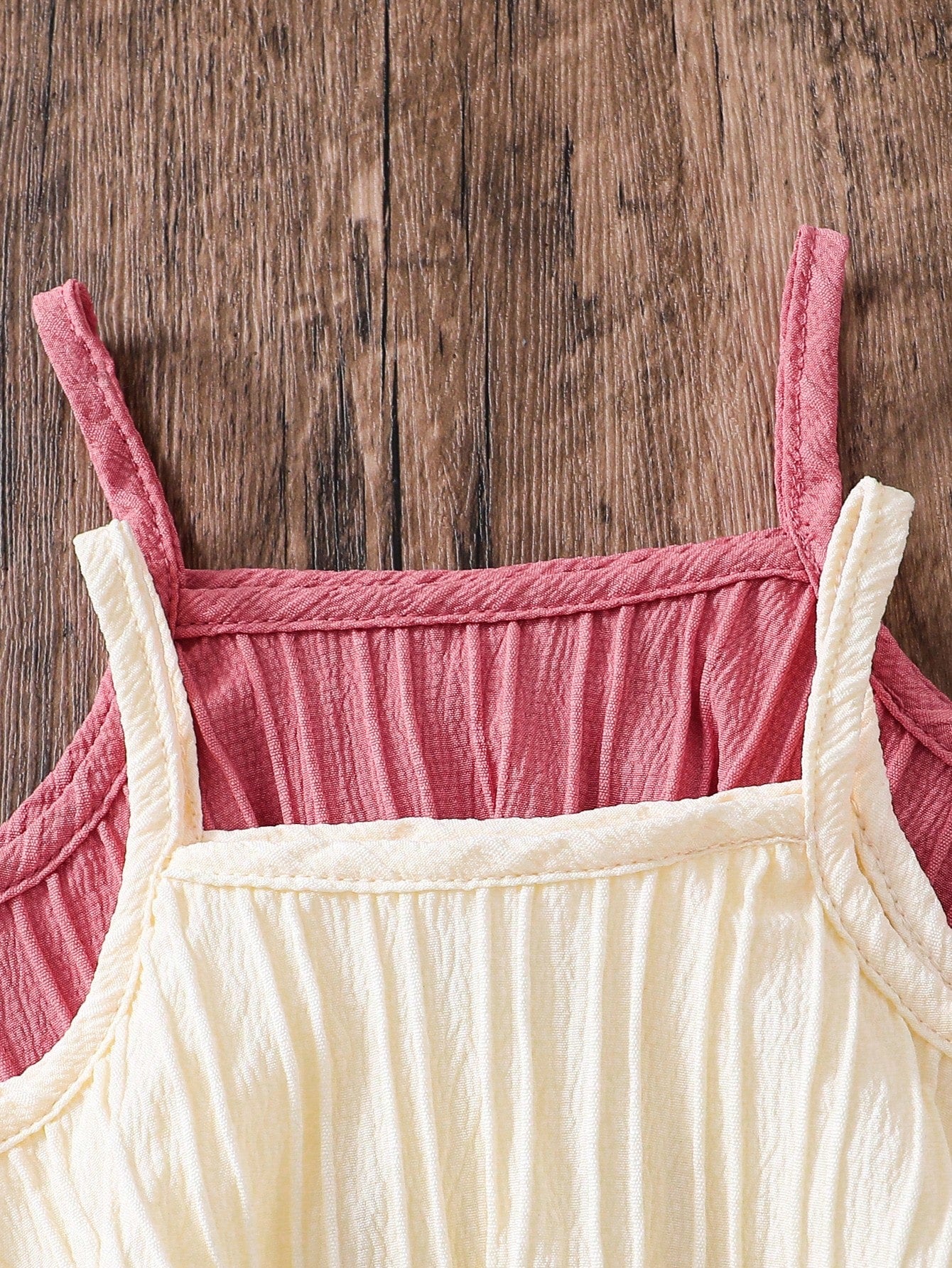 4pcs Girls Ruffle Camisole Top & Shorts Set - Dusty Rose | 21 Centu...