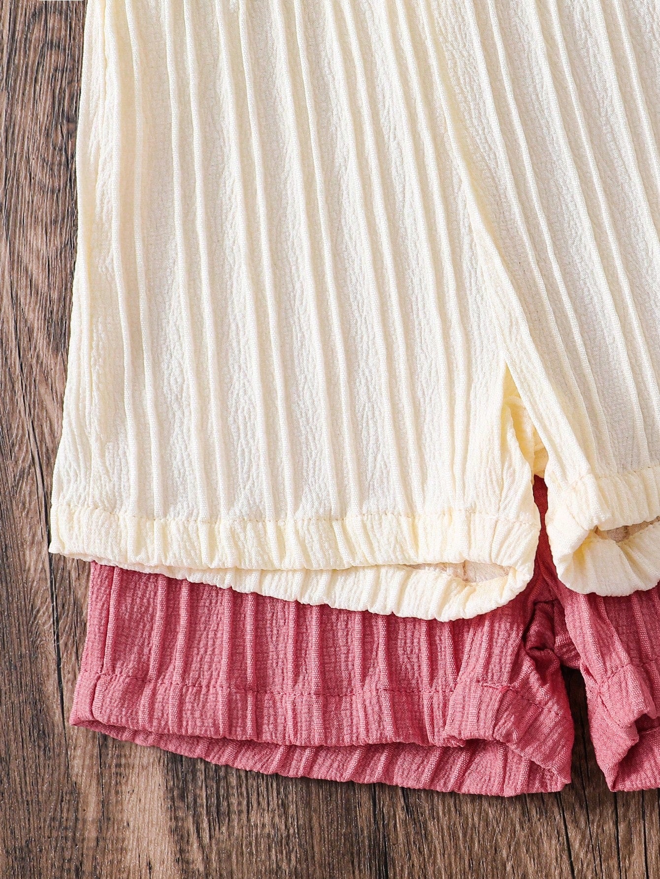 4pcs Girls Ruffle Camisole Top & Shorts Set - Dusty Rose | 21 Centu...