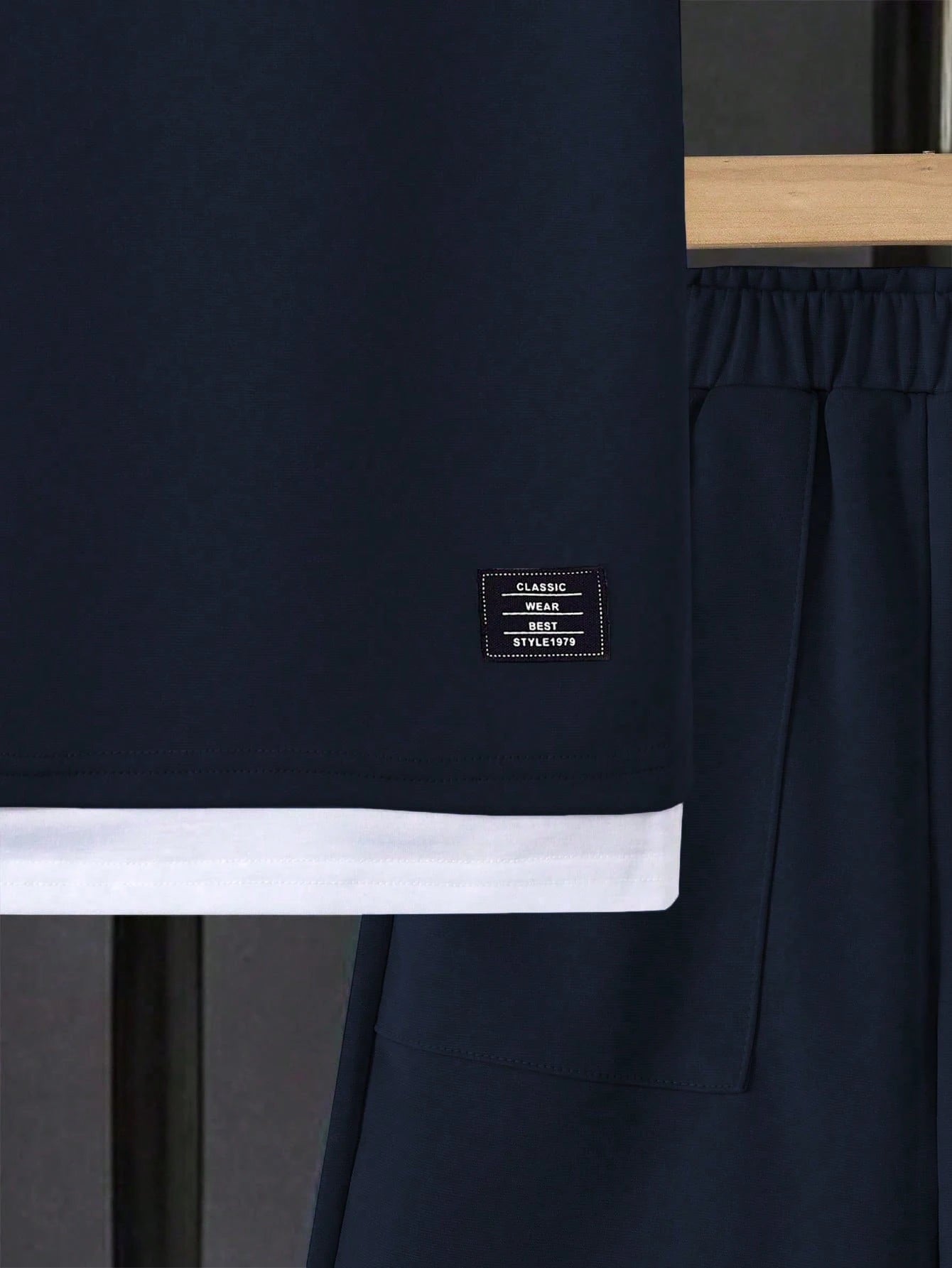 2pcs Boys Colorblock Layered T-Shirt & Shorts Set - Midnight | 21 C...