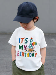 Boys It's My Birthday Graphic T-Shirt - Ivory | 21 Century Kids