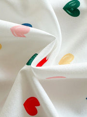 Girls Multicolour Heart Print Flutter Sleeve Dress - Ivory | 21 Cen...