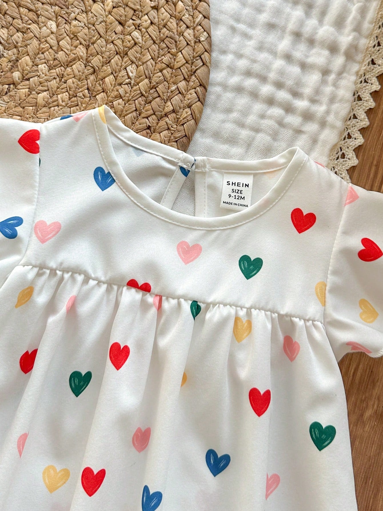 Girls Multicolour Heart Print Flutter Sleeve Dress - Ivory | 21 Cen...