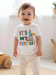 Boys It's My Birthday Graphic T-Shirt - Ivory | 21 Century Kids