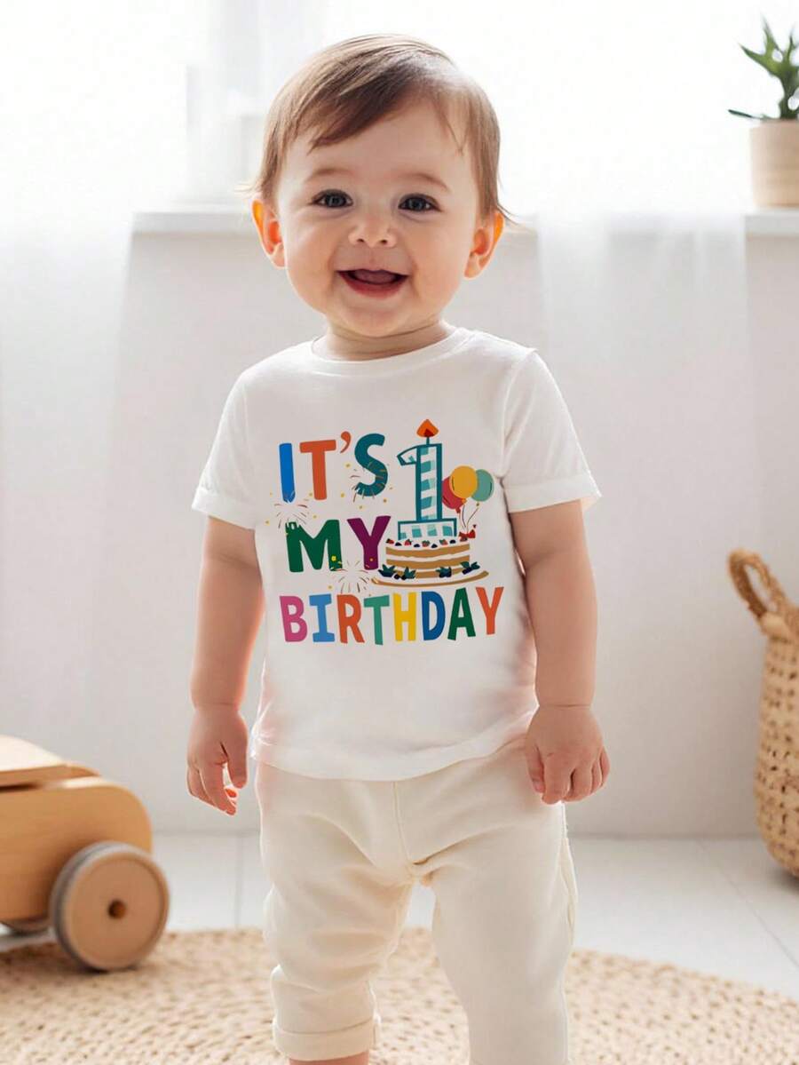 Boys It's My Birthday Graphic T-Shirt - Ivory | 21 Century Kids