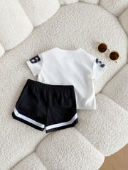 2pcs Baby Boys Los Angeles Baseball Jersey & Shorts Set - Ivory | 2...