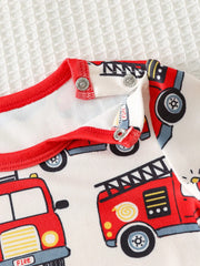 Boys Fire Truck Print Knit Top & Pants Set - Isabelline