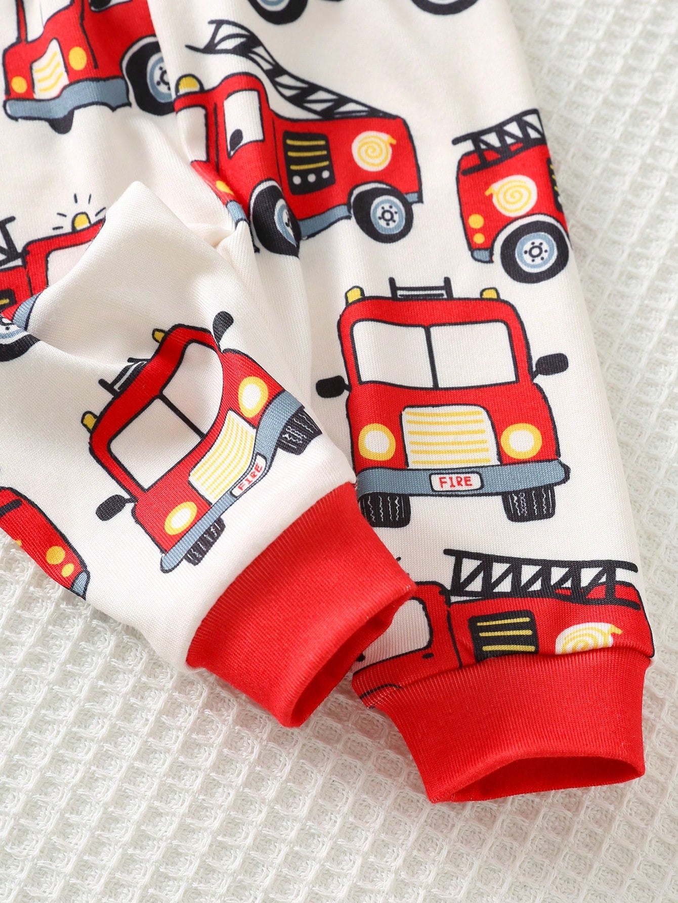 Boys Fire Truck Print Knit Top & Pants Set - Isabelline