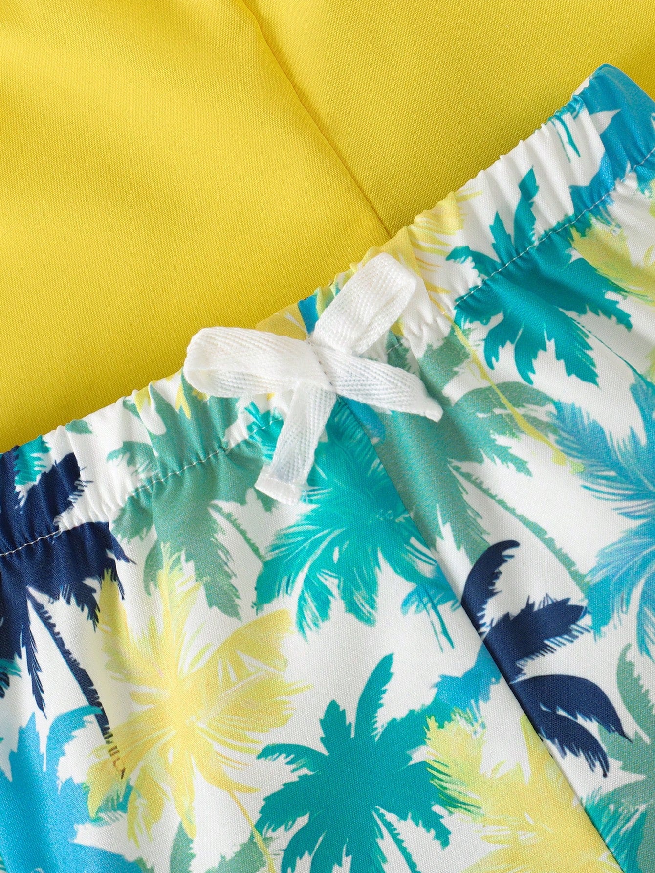 3pcs Boys Tropical Palm Print Resort Shorts Set - Indigo | 21 Centu...