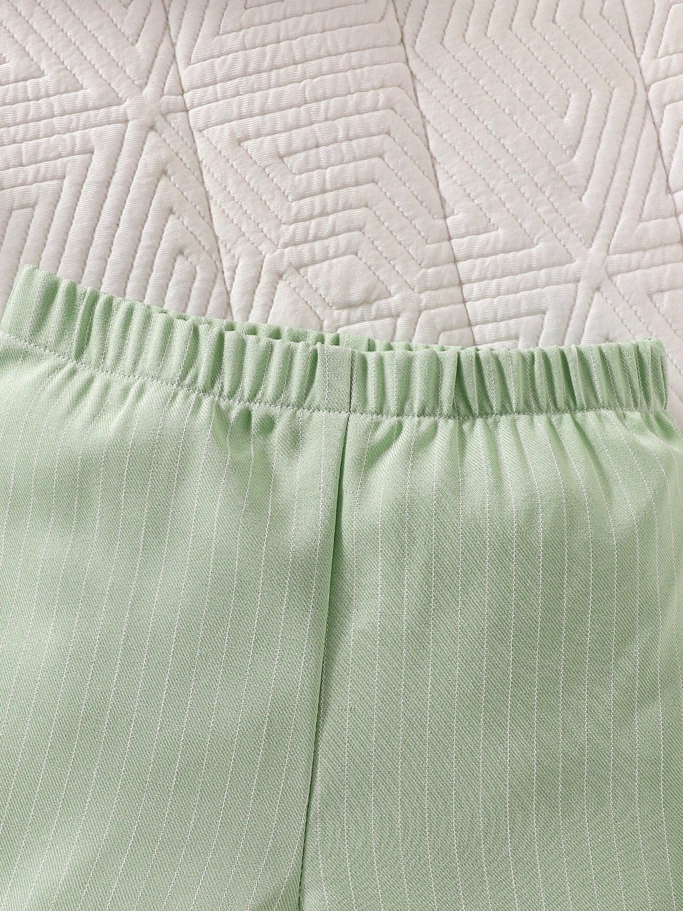 Baby Boys Mandarin Collar Shirt & Shorts Set - Ivory
