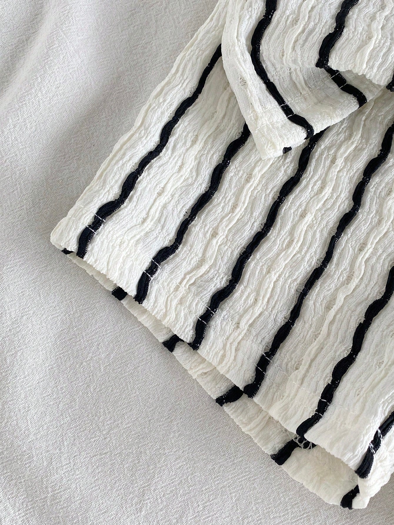 2pcs Boys Textured Stripe Shirt & Shorts Set - Ivory | 21 Century Kids