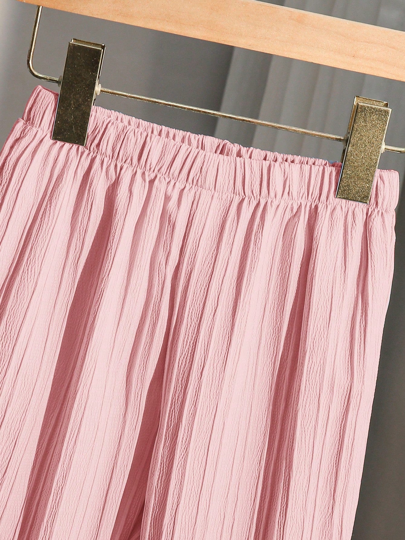 Little Boys Textured Stand Collar Shirt & Trousers Set - Blush