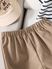 3pcs Boys Striped Sailor Tee & Shorts Set - Ivory | 21 Century Kids