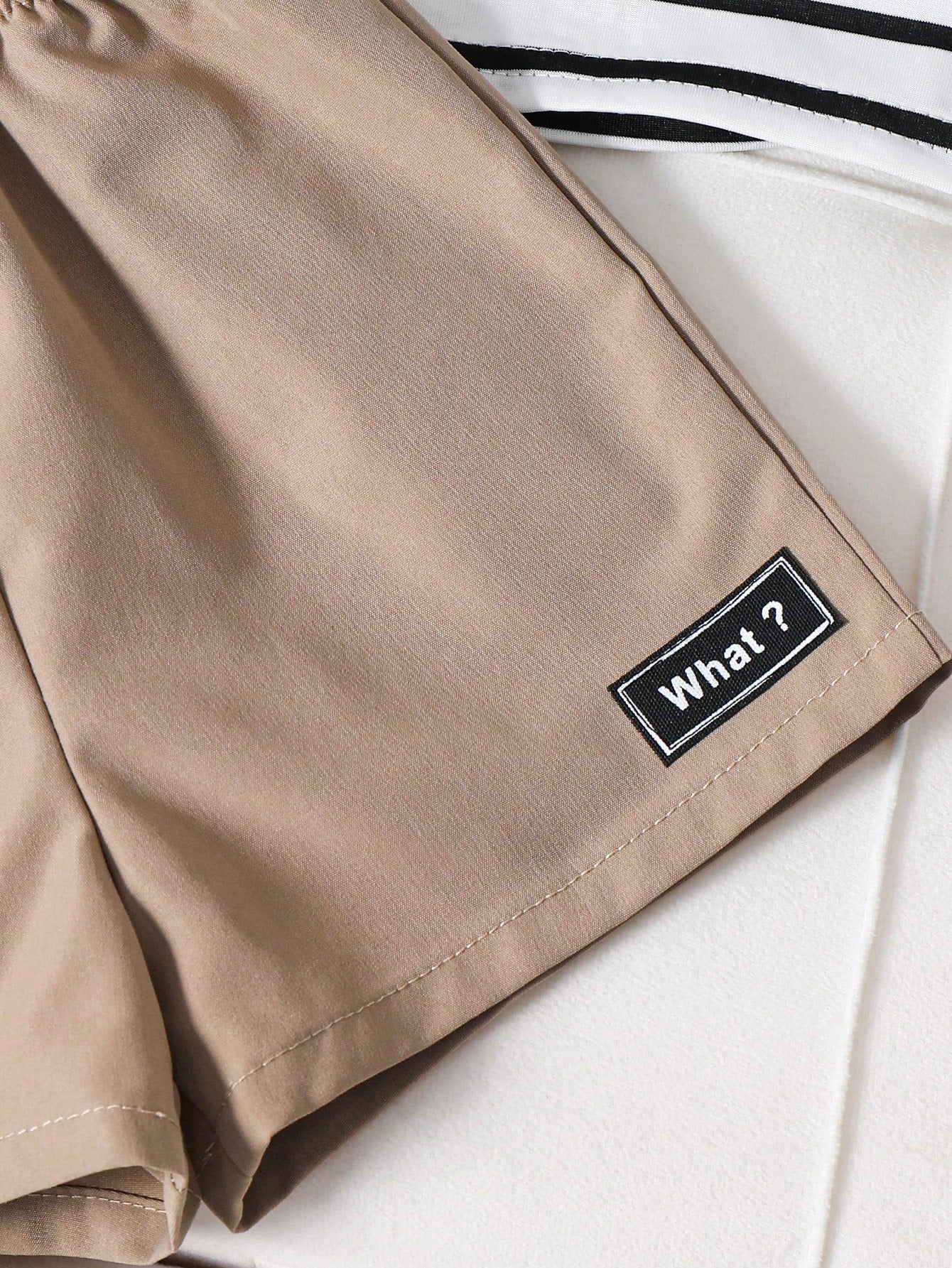 3pcs Boys Striped Sailor Tee & Shorts Set - Ivory | 21 Century Kids