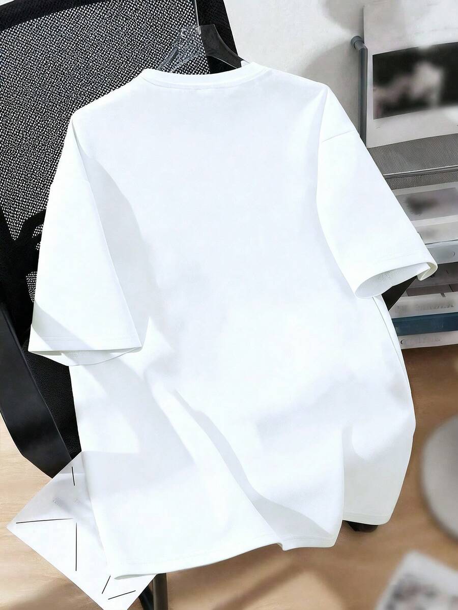 Boys Bear Graphic Drop Shoulder Oversized Tee - Ivory | 21 Century ...