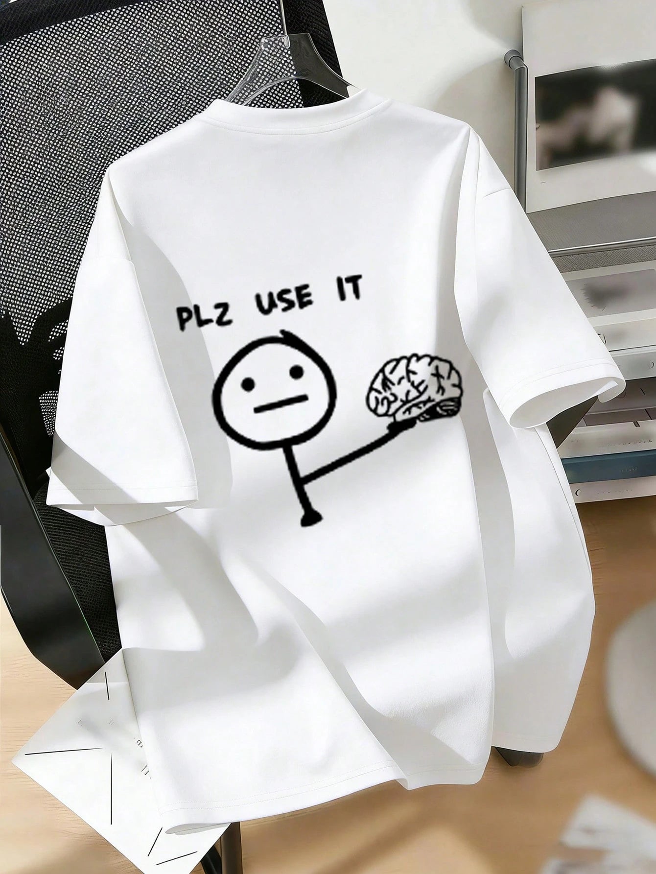 Boys PLZ USE IT Graphic Drop Shoulder Tee - Ivory | 21 Century Kids