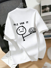 Boys PLZ USE IT Graphic Drop Shoulder Tee - Ivory | 21 Century Kids