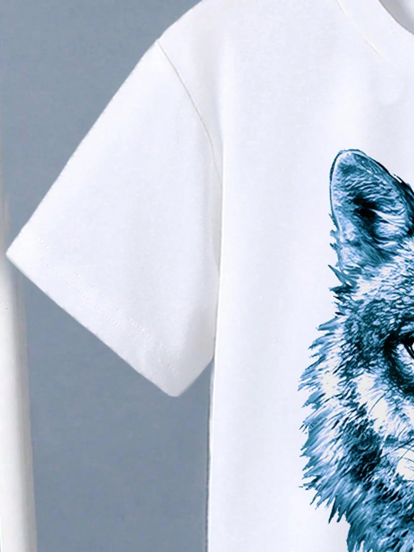 2pcs Boys Geometric Wolf Print T-Shirt & Shorts Set - Powder | 21 C...