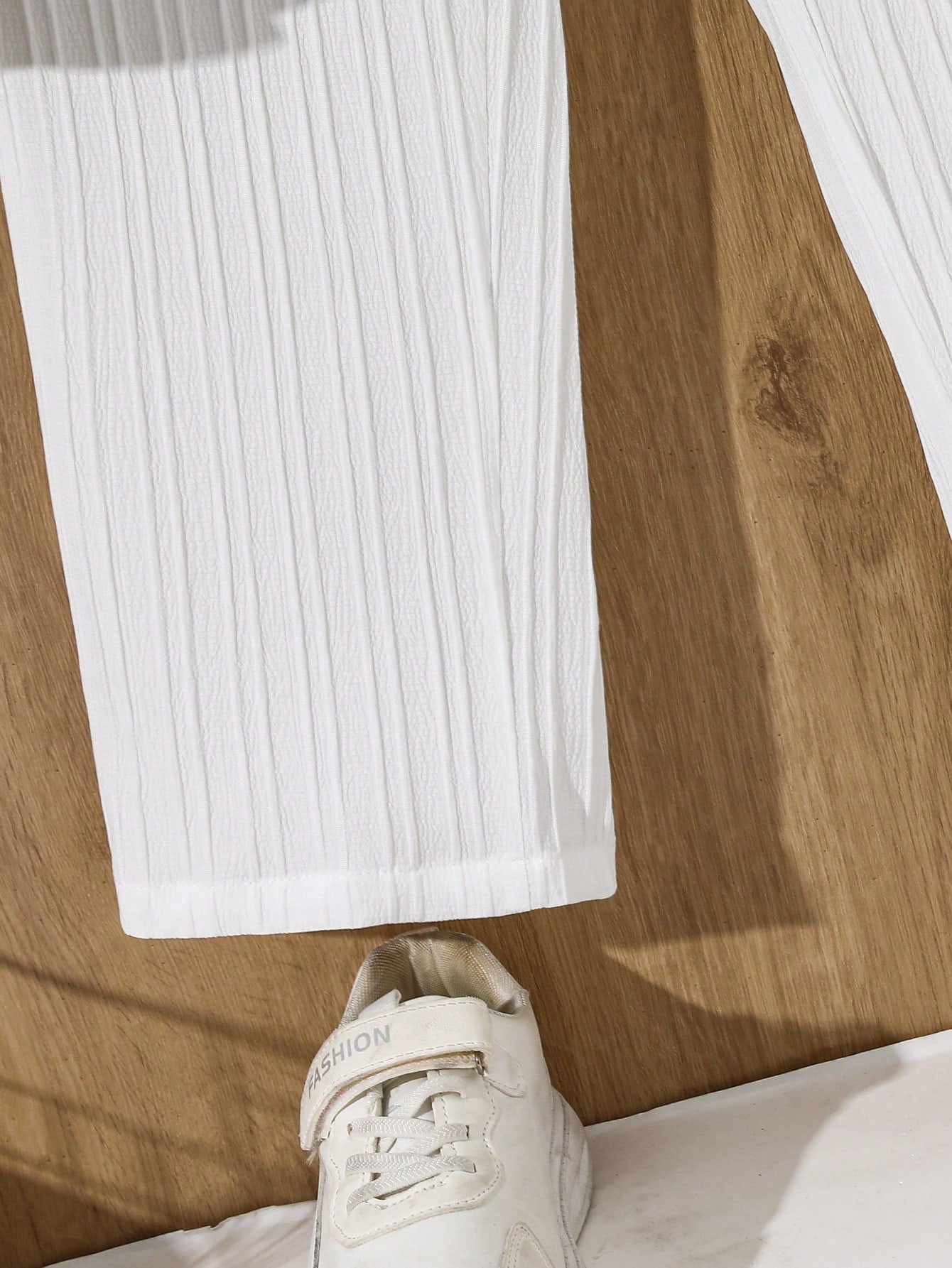 2pcs Big Boys Textured Shirt & Straight-Leg Trousers Set - Ivory | ...