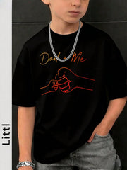 Boys Dad + Me Fist Bump Graphic Crew Neck Tee - Onyx | 21 Century Kids