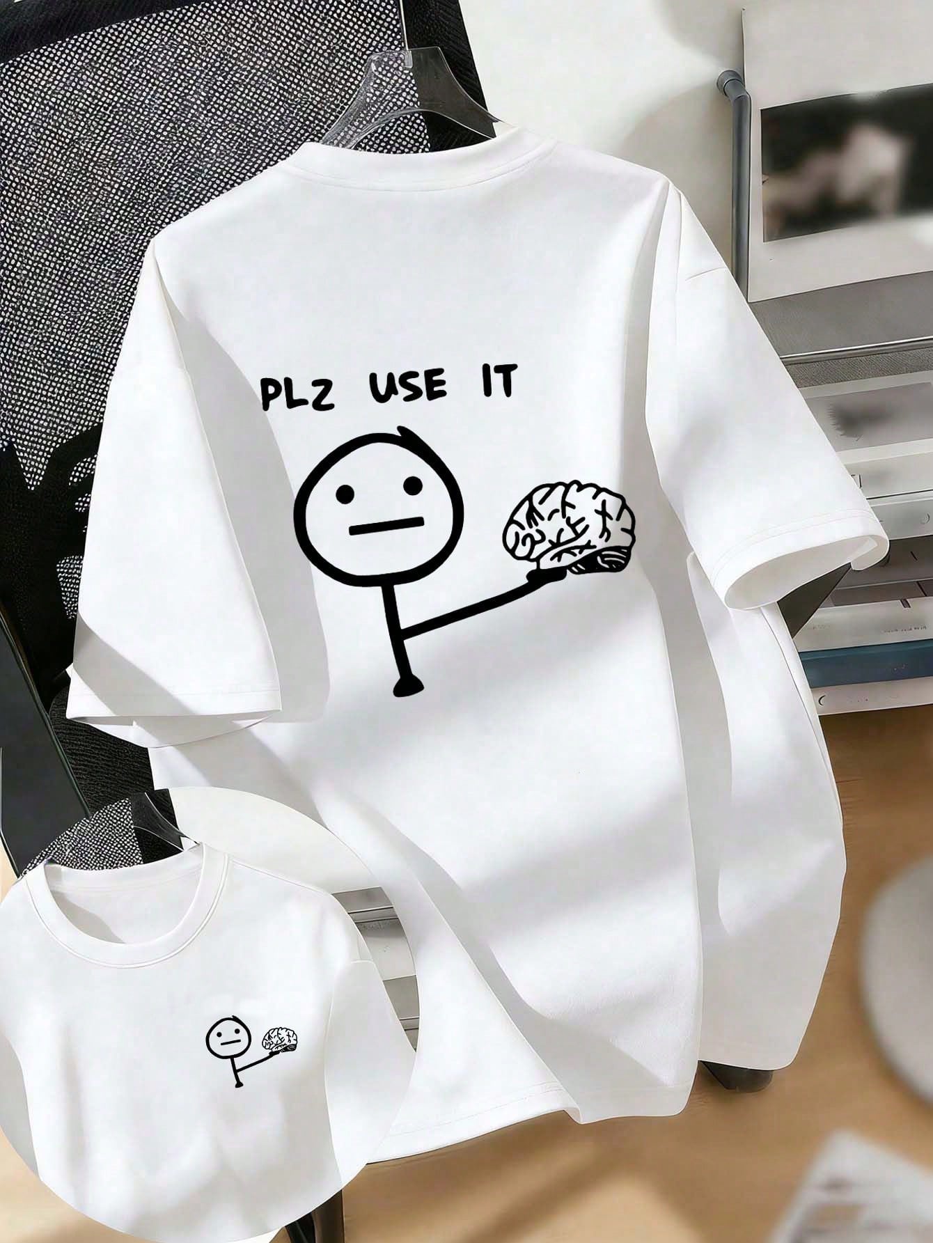 Boys PLZ USE IT Graphic Drop Shoulder Tee - Ivory | 21 Century Kids