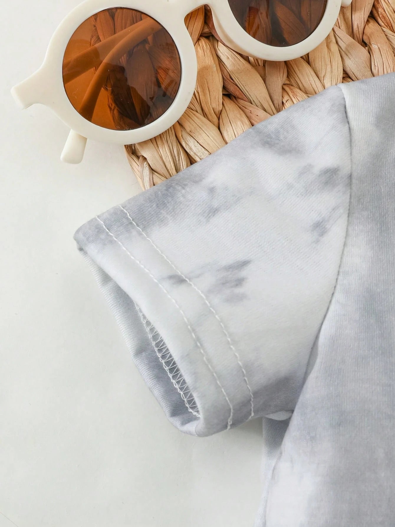 Baby Boys Tie-Dye Island Print Tee & Shorts Set - Slate