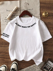 Boys Slogan Graphic Oversized Crew Neck Tee - Ivory | 21 Century Kids