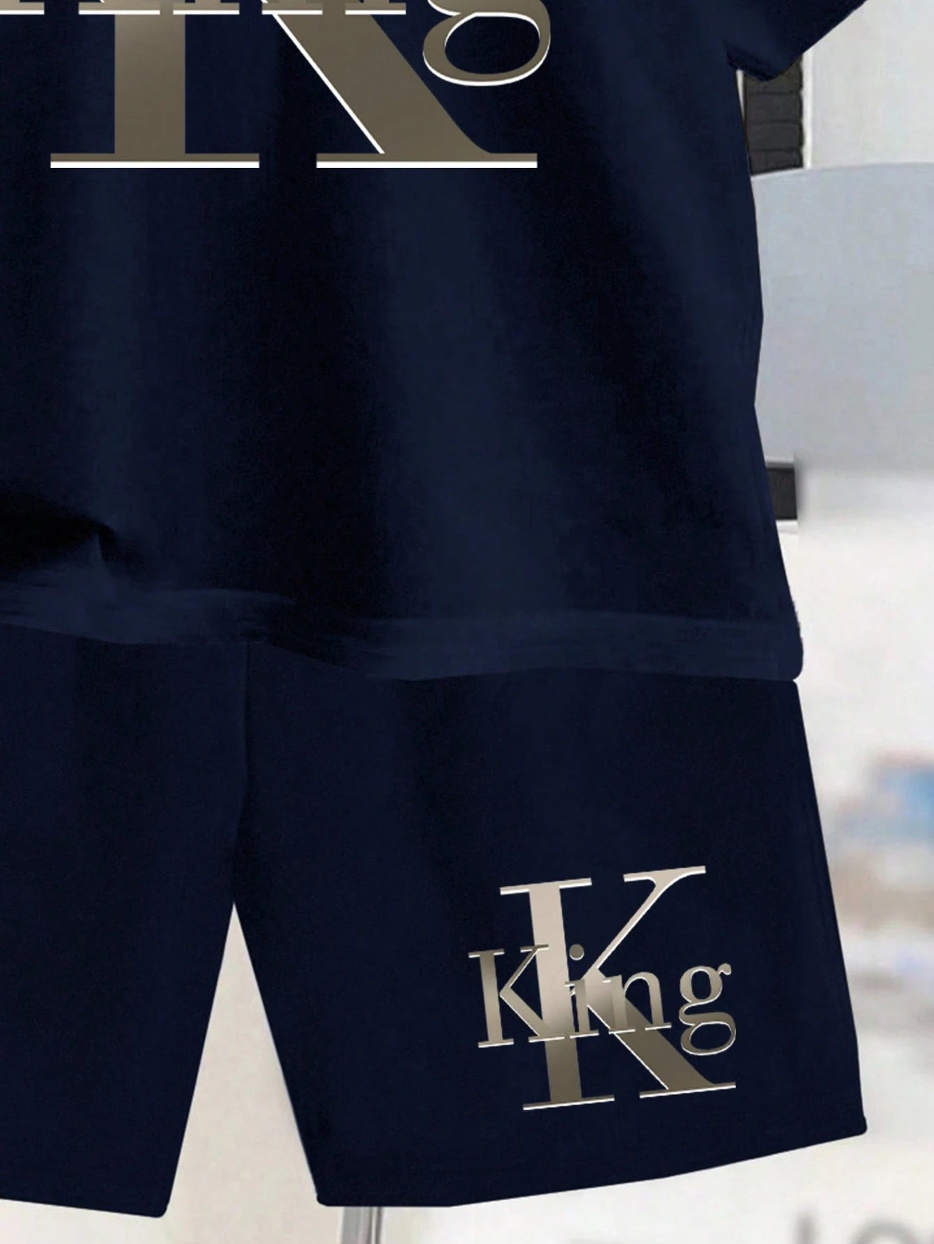 2pcs Big Boys King Graphic Oversized Tee & Shorts Set - Midnight | ...
