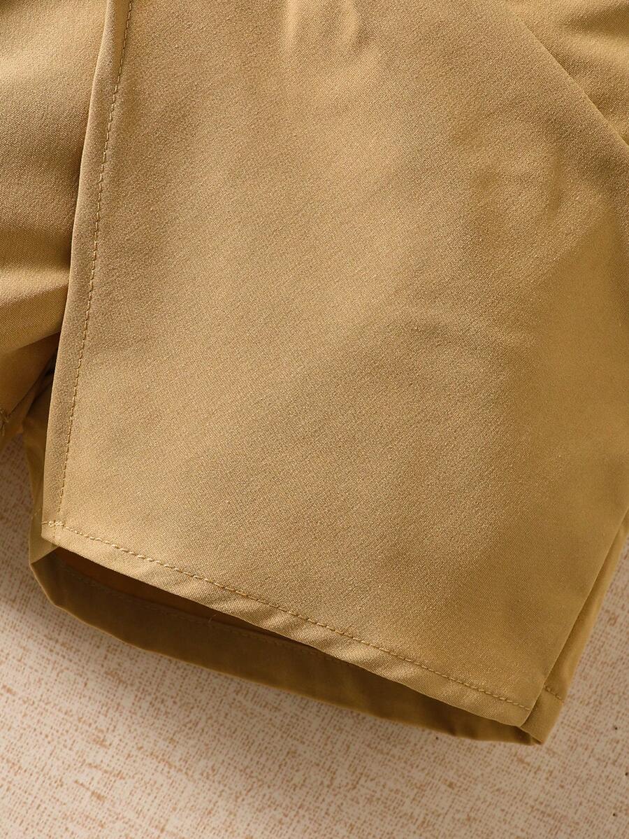 Girls Bow-Detail Wrap Skort - Buff | 21 Century Kids
