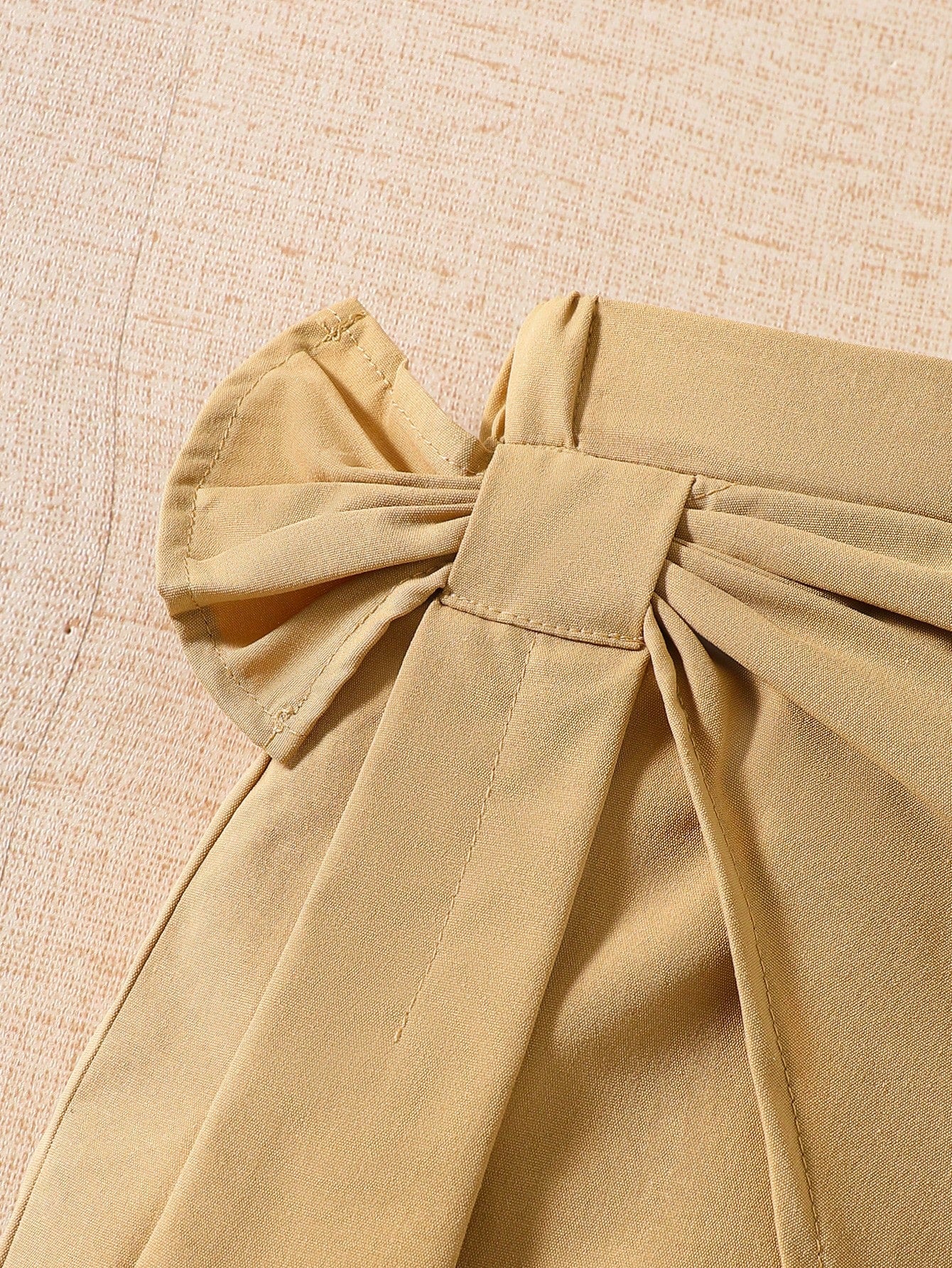 Girls Bow-Detail Wrap Skort - Buff | 21 Century Kids