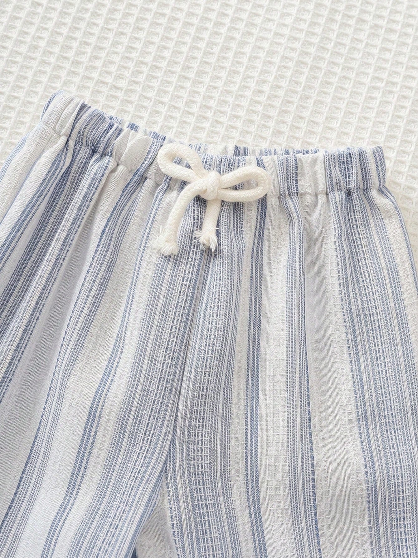 Boys Vertical Stripe Drawstring Tapered Trousers - Periwinkle | 21 ...
