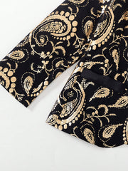 Little Boys Paisley Jacquard Tuxedo Blazer & Trousers - Onyx
