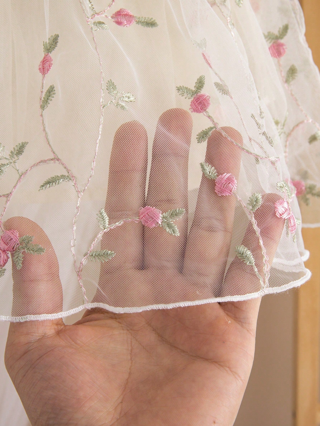 Baby Girls Rose Embroidered Tulle Butterfly Dress - Ivory | 21 Cent...