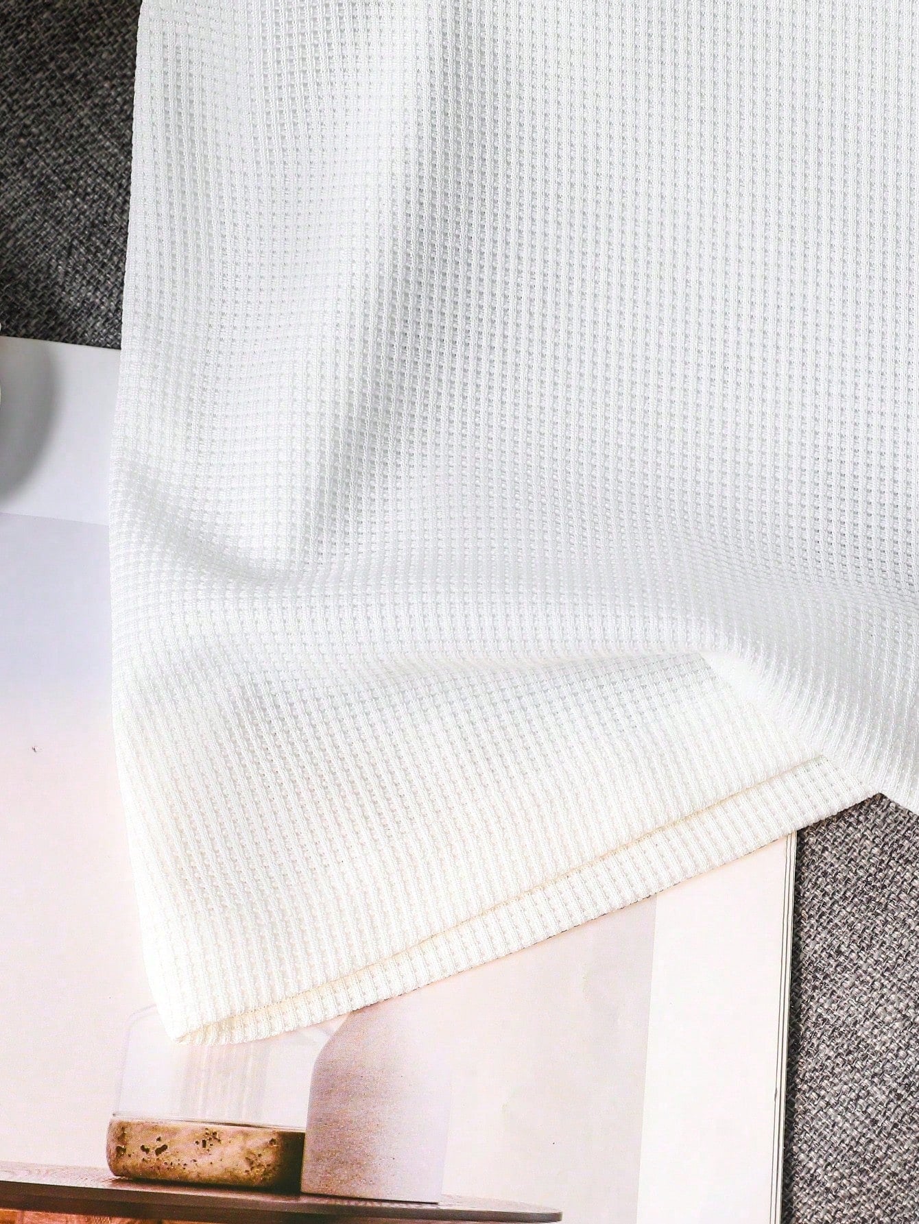 2pcs Boys Waffle Polo Shirt & Tailored Trousers Set - Ivory | 21 Ce...