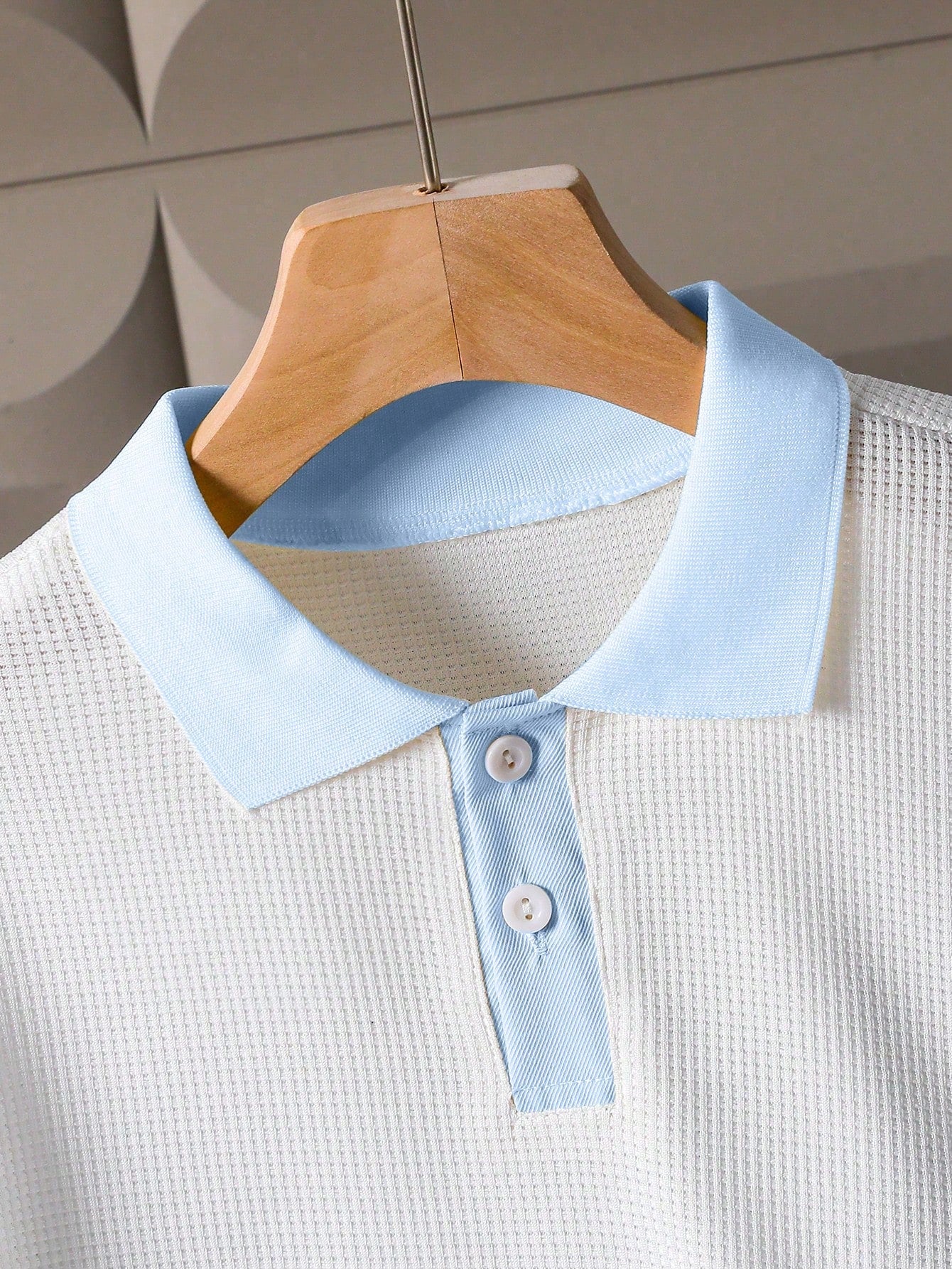2pcs Boys Waffle Polo Shirt & Tailored Trousers Set - Ivory | 21 Ce...